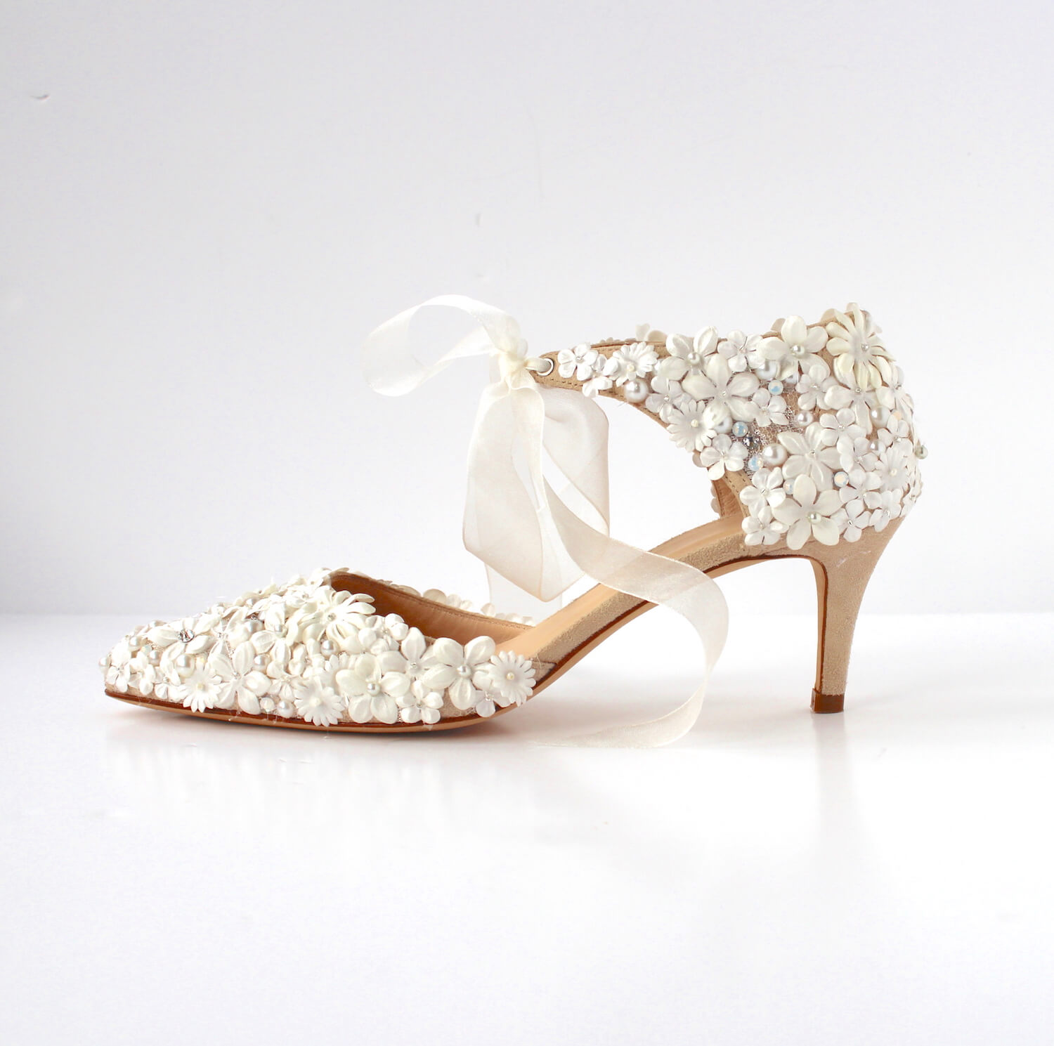 Hand embellished wedding shoes by British shoe designer Di Hassall