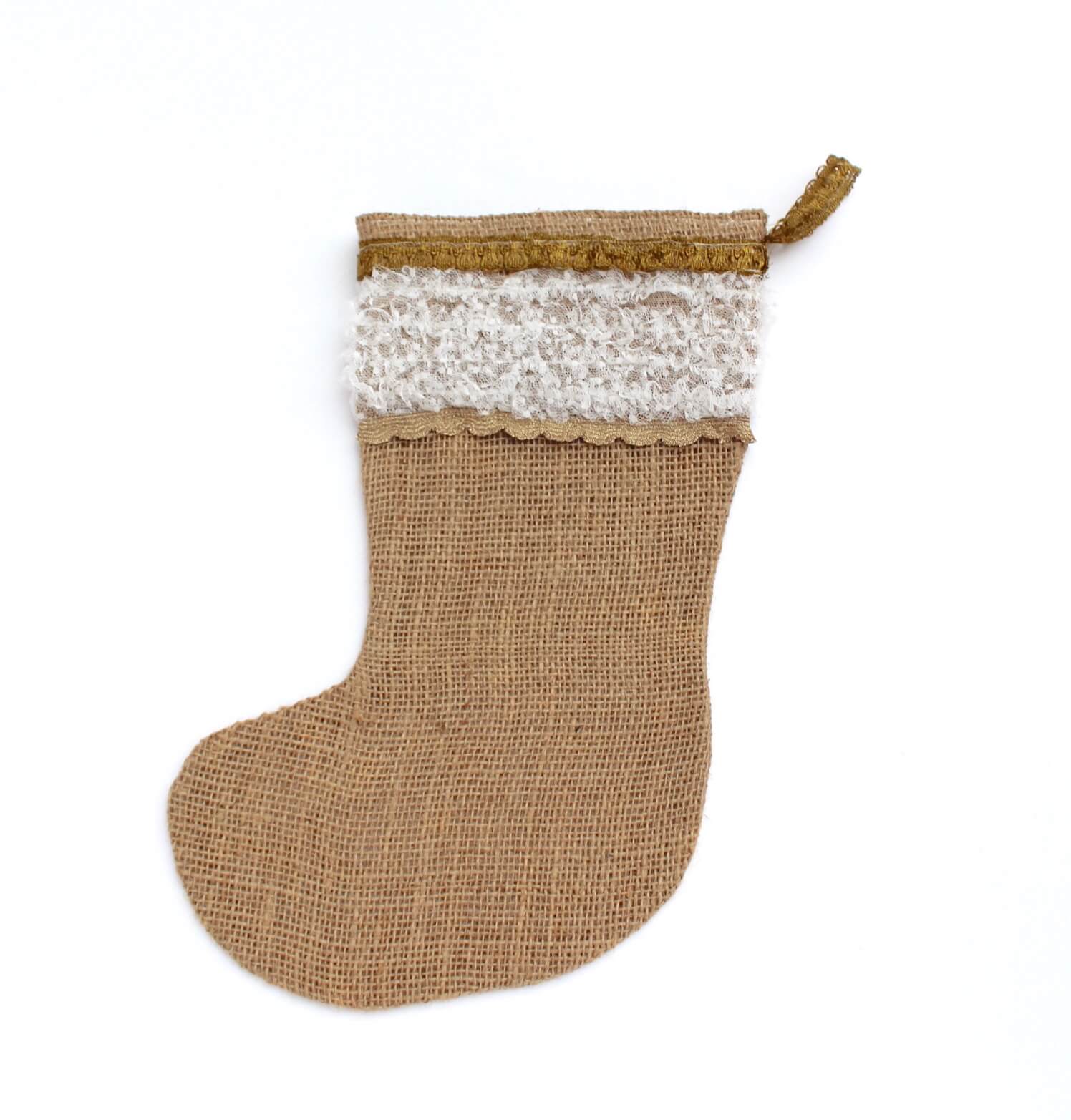 decorative Christmas stocking with hanging loop