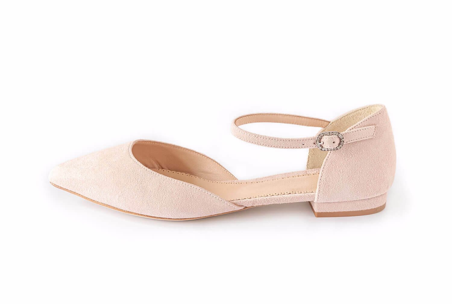 Wedding flats with ankle hot sale strap