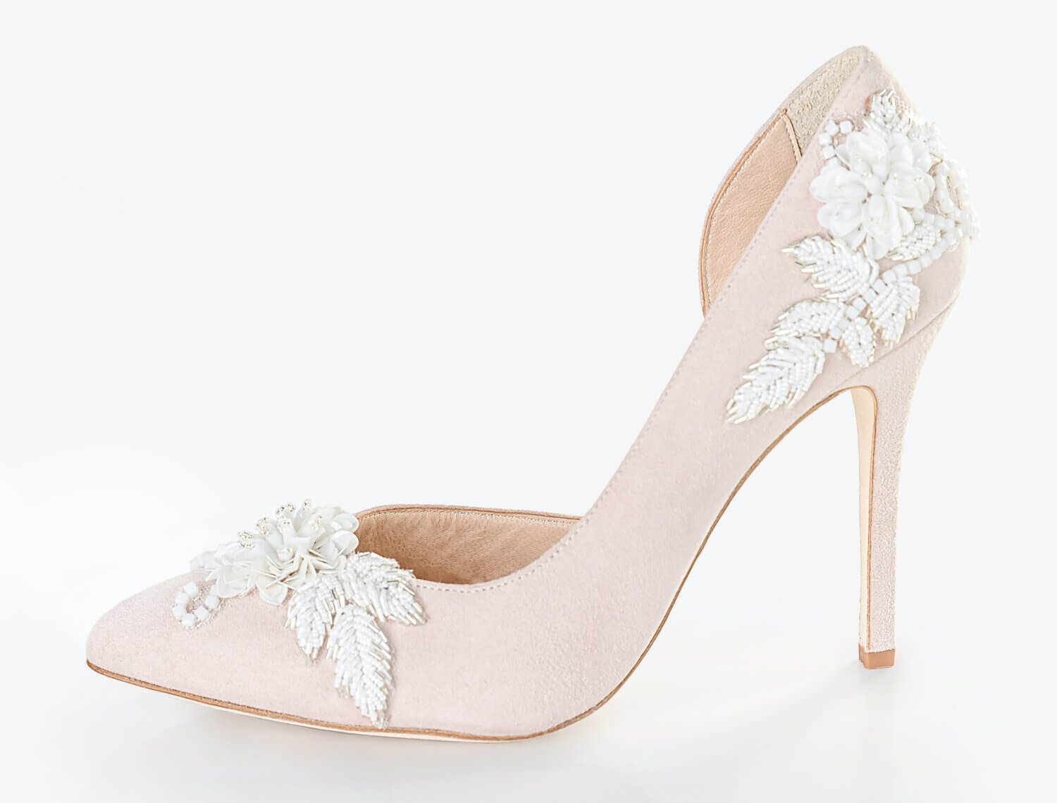 Marry Me embellished bridal heels. Wedding shoes handmade by Di Hassall.