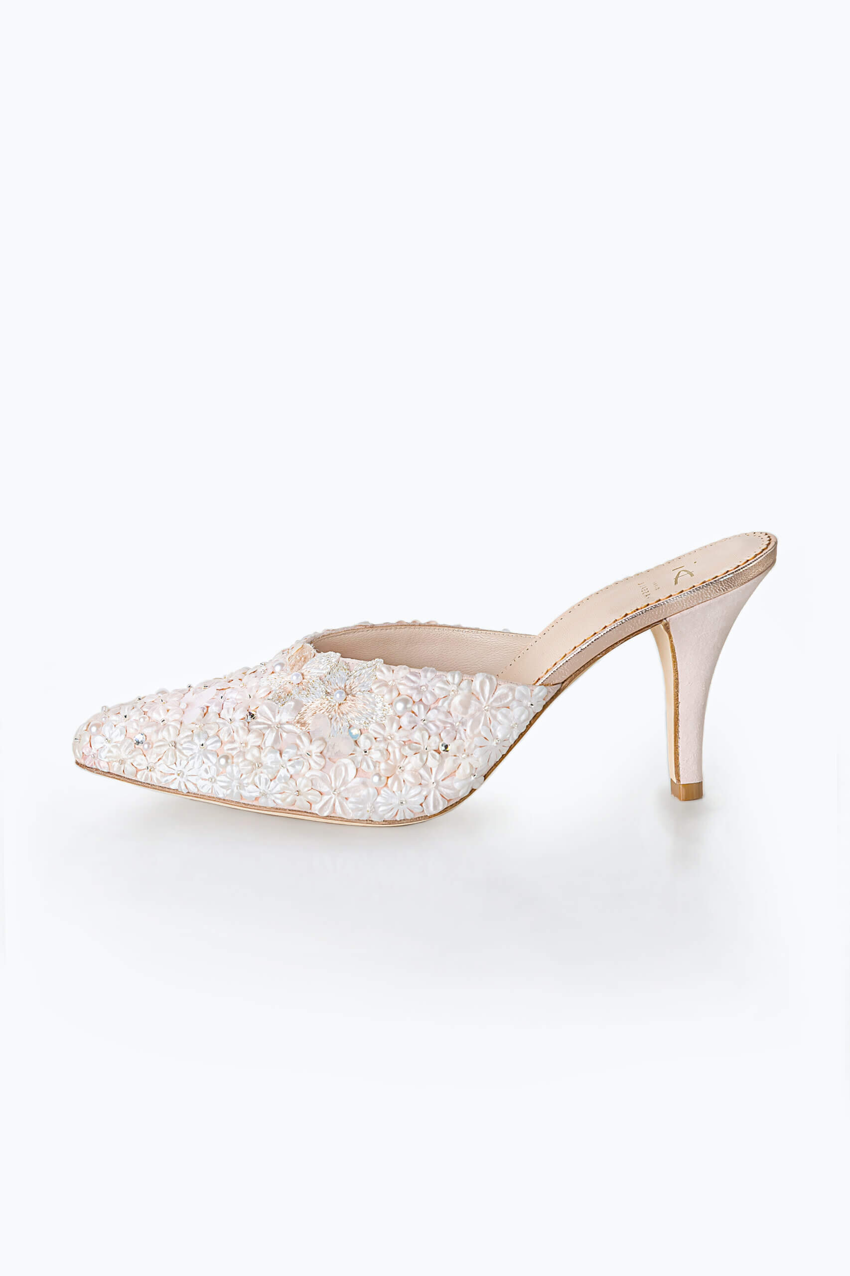 Strawberry Ice Mule • Designer Wedding Shoes • Diane Hassall Wedding Shoes